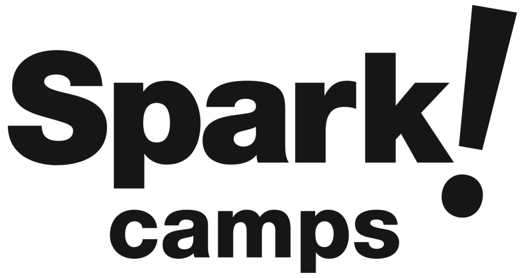 spark camps logo black
